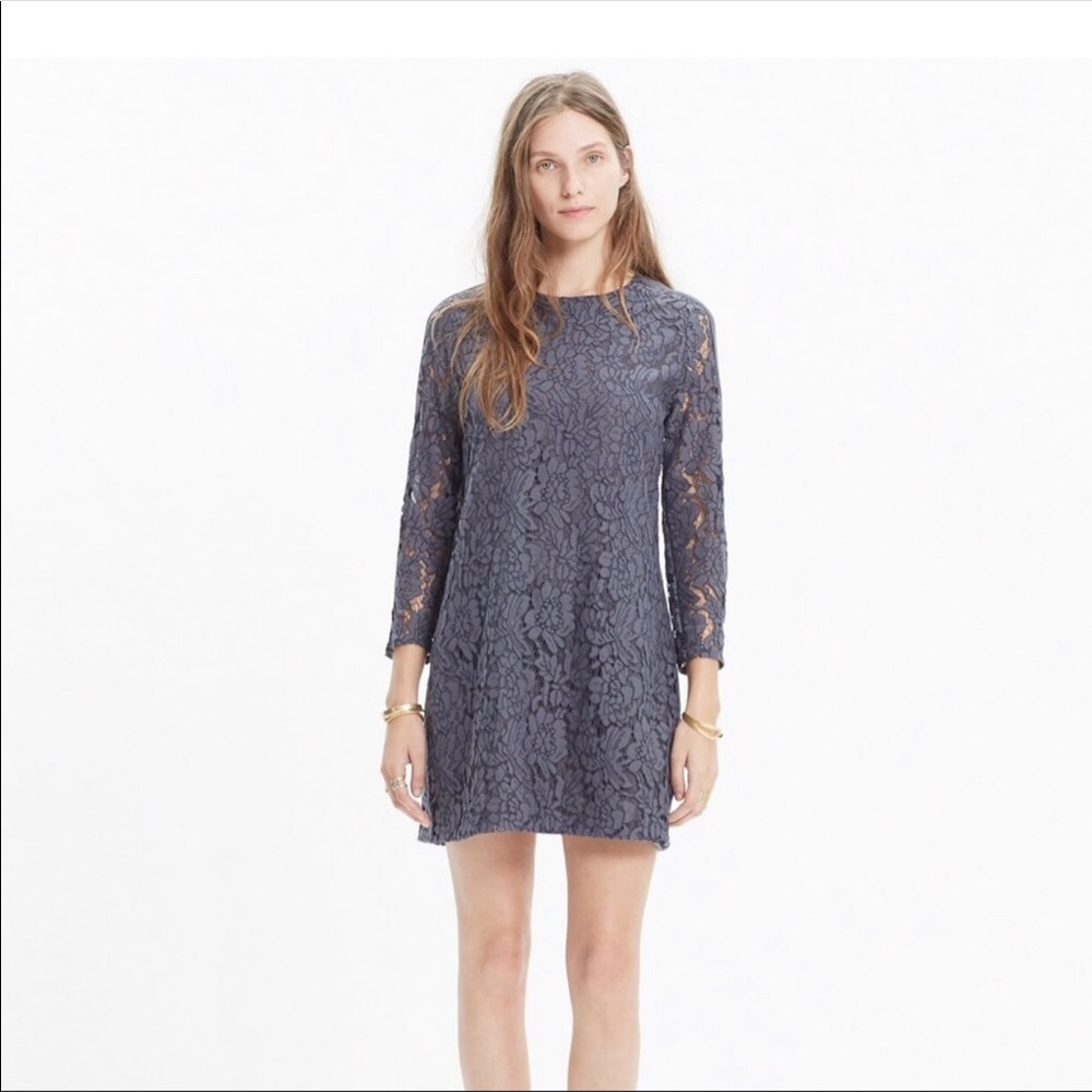 Madewell gray lace dress size 12
